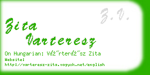 zita varteresz business card